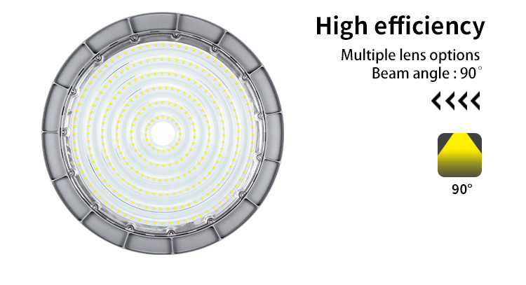High Lumen UFO 300w 400w 200w LED High Bay Lights COB Reflector PC Cover