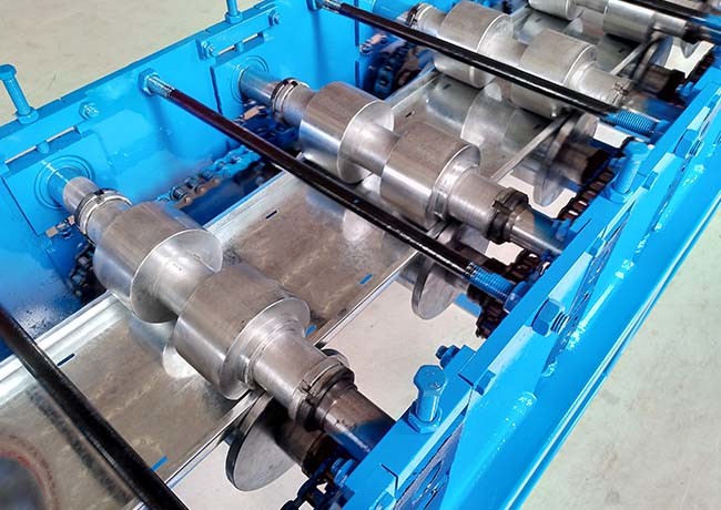 12 Steps C Channel Roll Forming Machine Productivity 30-35M/Min With Punching Hole Machine