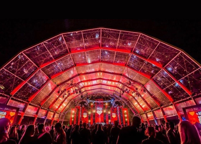 850g/sqm 10m Aluminum PVC Curved Outdoor Event Tent