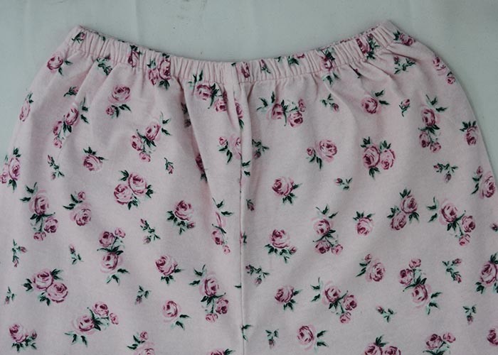 100% Cotton Flannel Womens Button Up Pajama Sets With Piping And Long Pants