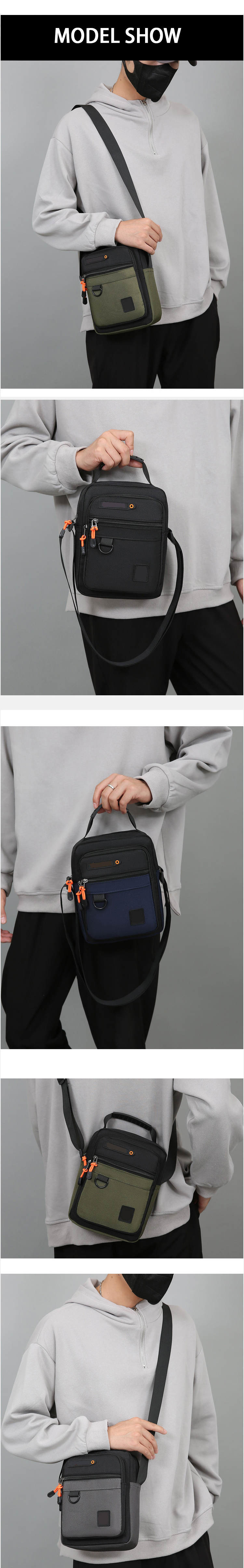 Custom Color Logo Cycling Messenger Bag Men's Shoulder Sling Bag