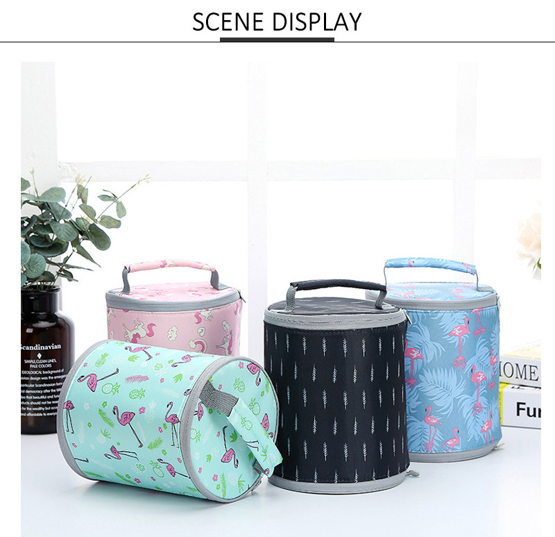 ISO Recyclable oxford L18*D18cm Flamingo Lunch Bag