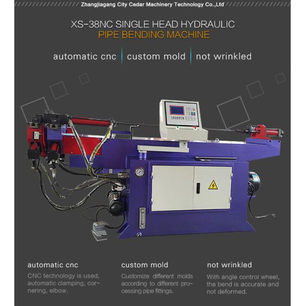 SB-38NC Hydraulic Single-head Pipe Bending Machine, Automatic Storage Elbow Plc Control the Pedal Switch Has an Emergency Stop