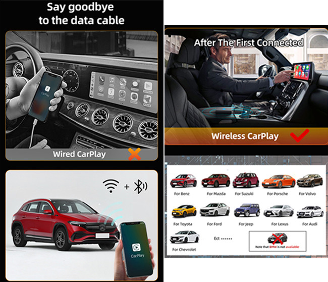5GHz Wireless CarPlay Adapter Box USB Apple Car Play Wireless Adapter