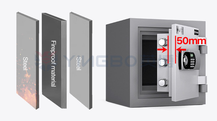 Small Modern Exterior Design Fireproof Safe Box For 120 Mins Fireproof Protection