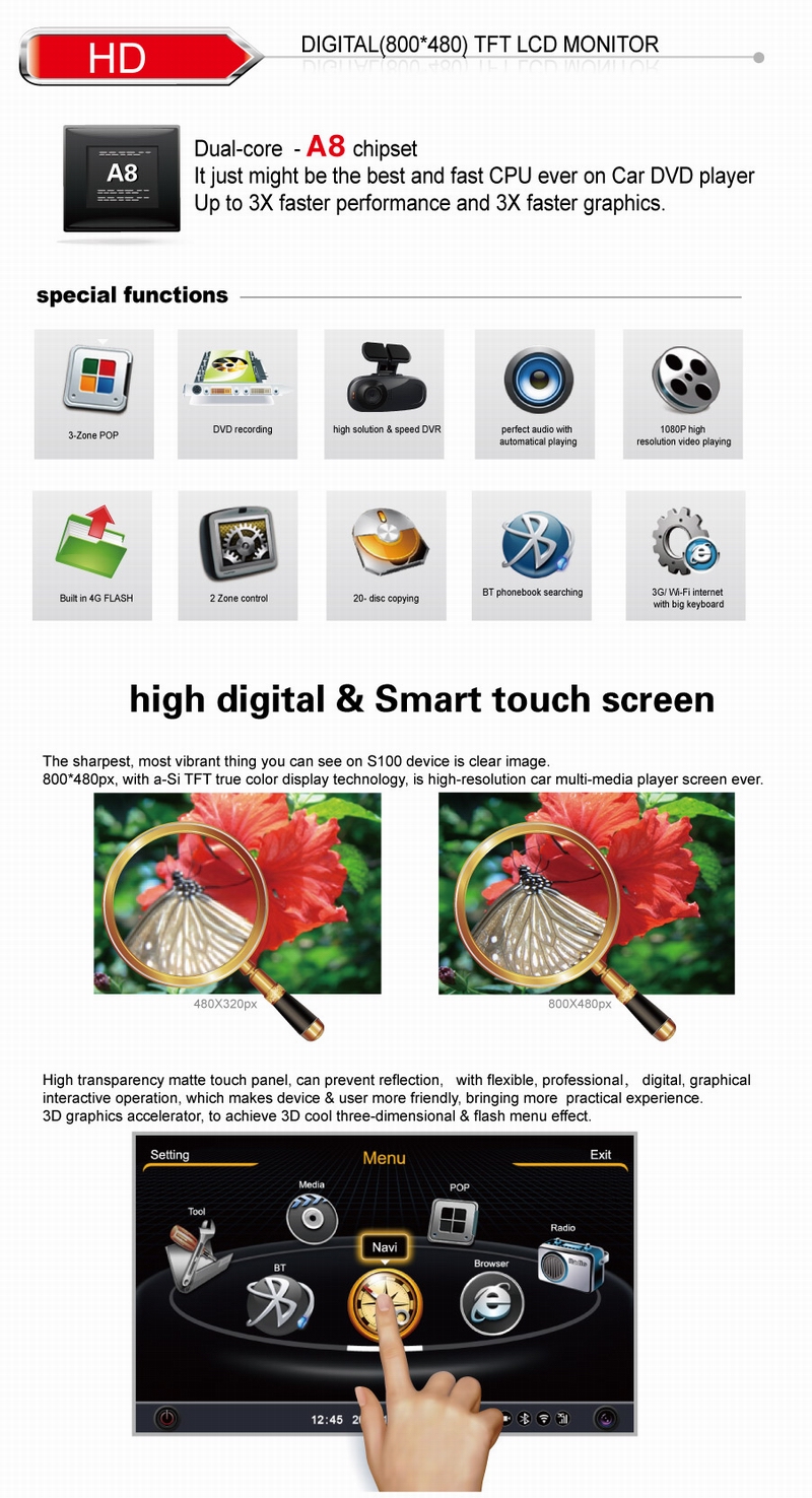 Ouchuangbo special car multimedia for VW Santana 2013 newest design OCB-243