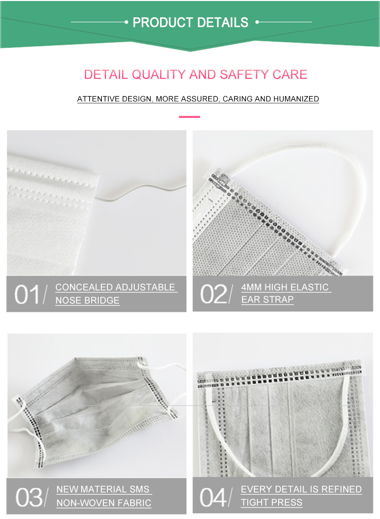 Non Irritating Disposable Kids Mask , Dust Prevention Child Surgical Mask