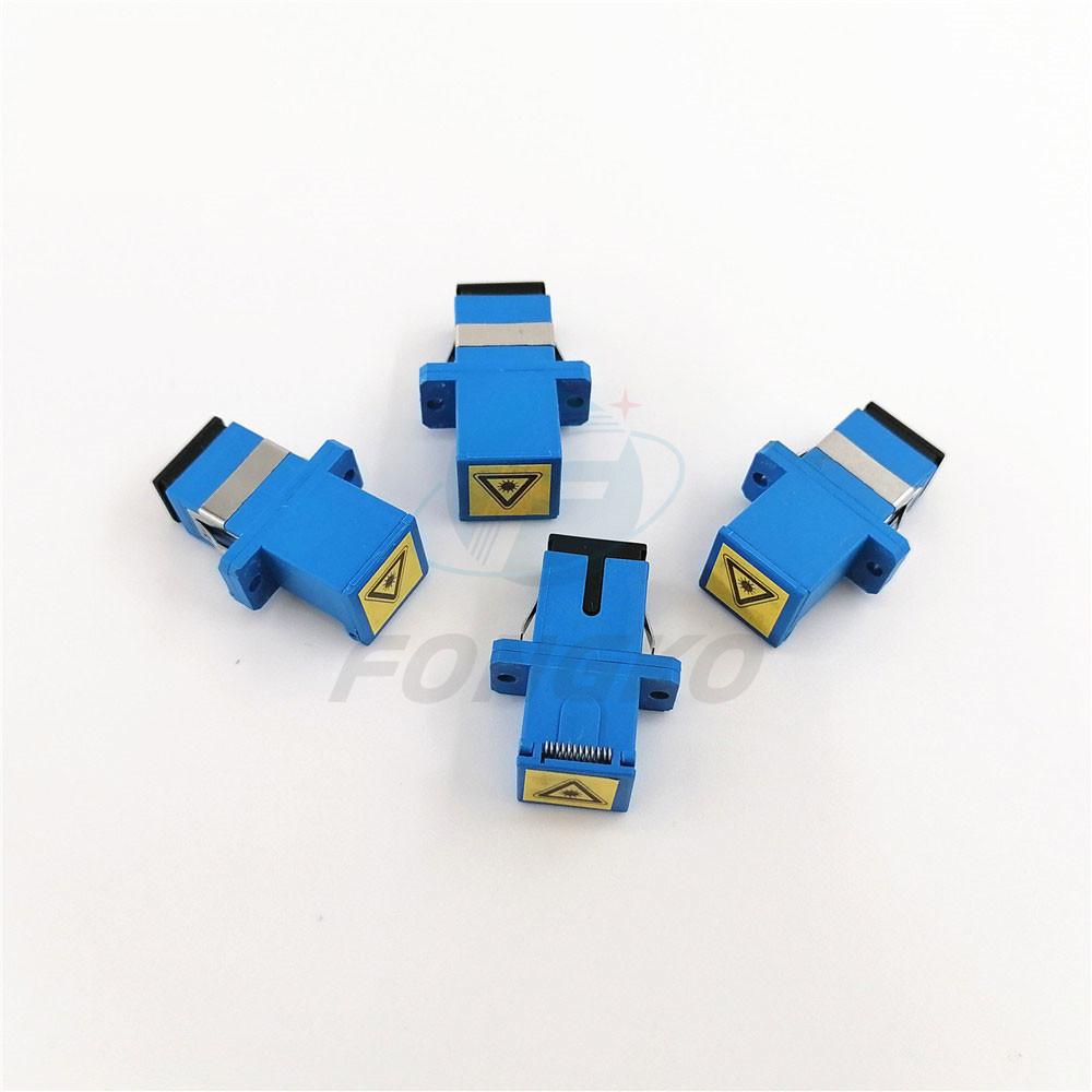 Wholesale Cheap Price SC/UPC- SC/UPC Adapter with Flange SC Simplex Auto Shutter Fiber Optic Adapter