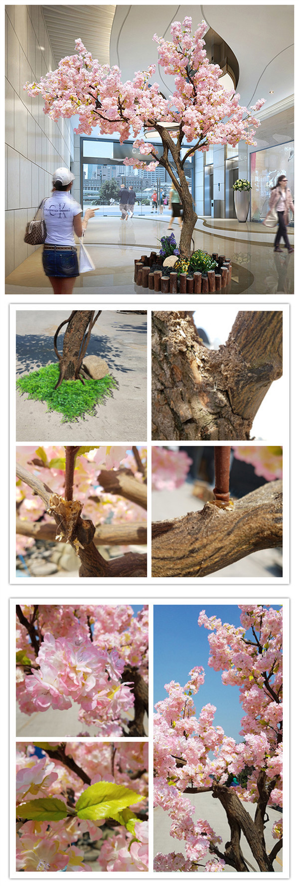3m Fake Japanese Style Cherry Blossom Tree Sakura Flower Garden Decoration