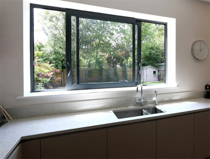 Good Customized Thermal Break Aluminum Horizontal Sliding Windows With Aluminum Frame
