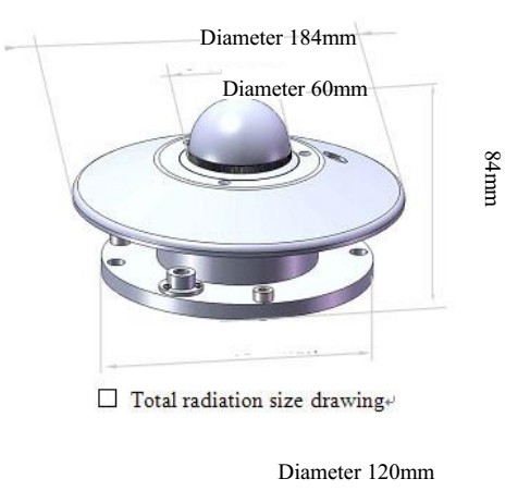 BGT pyranometer solar radiation sensor for greenhouse 2.5m cable RS485/RS232 output