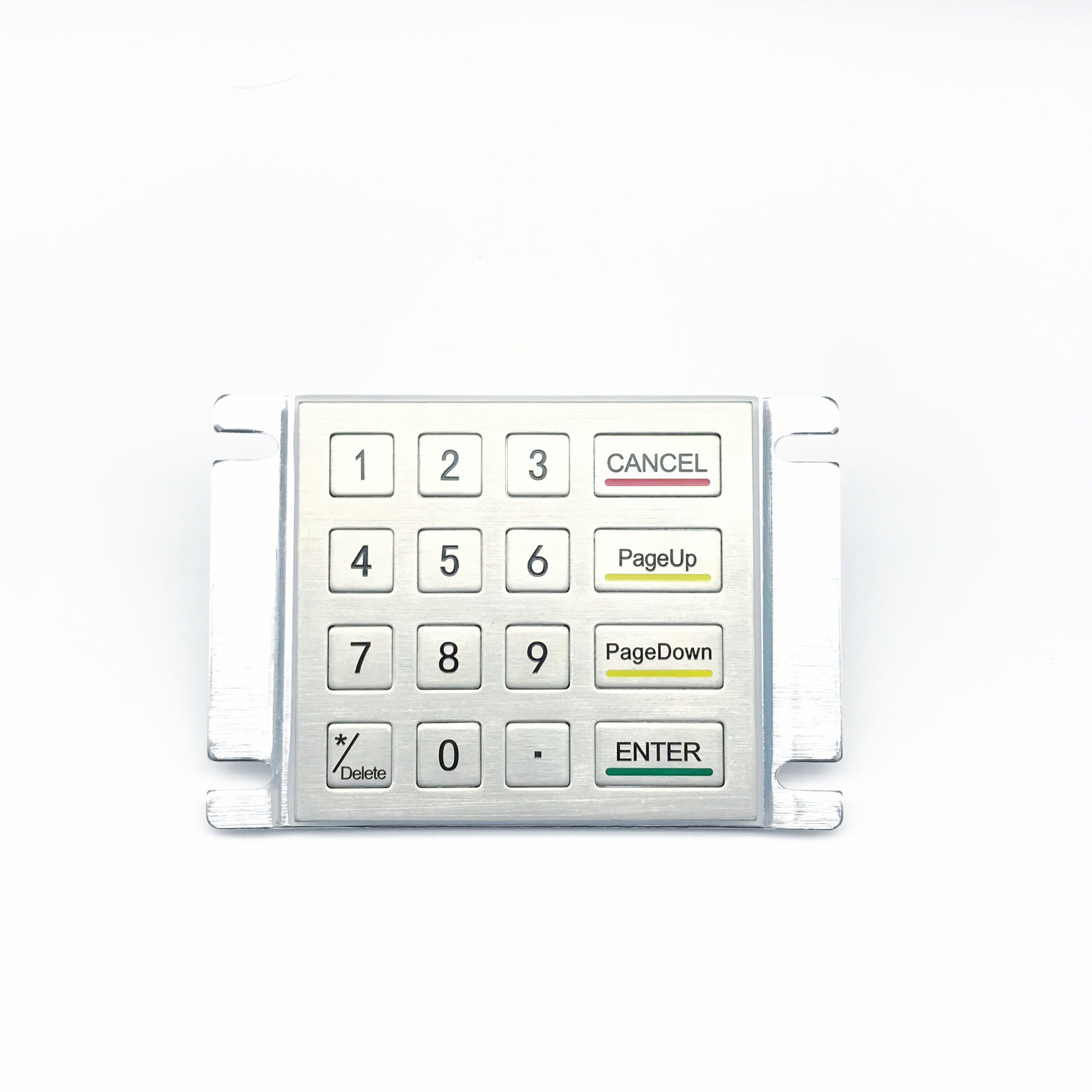 IP65 / IK07 Metal Industrial Mini Numeric Keypad 16 Keys Lightweight Keypad USB Rear Panel Mounted -40℃
