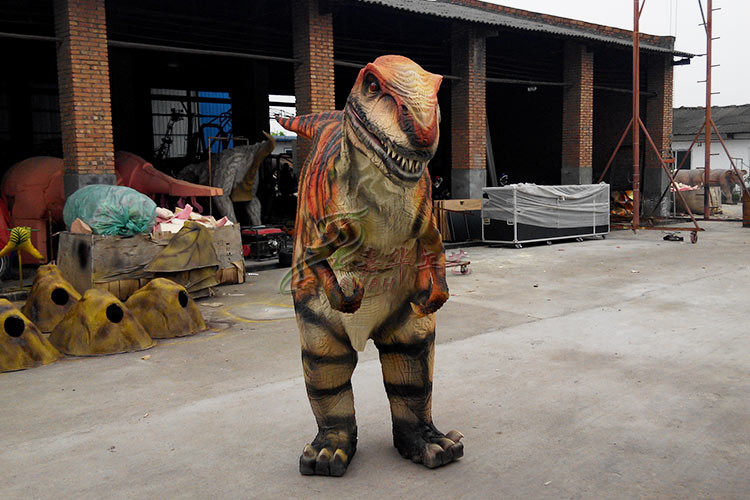 Workers Sunproof Realistic Dinosaur Costume Colorized Lifelike For Adults