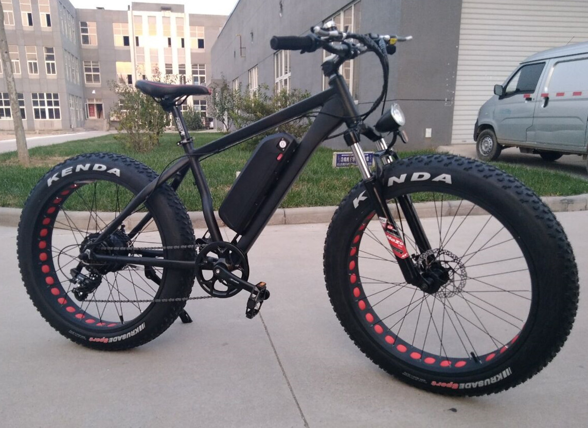 48V 500w Geared Motor Cycling Electric Fat Bike High Torque , Wheel Size 26x4.0