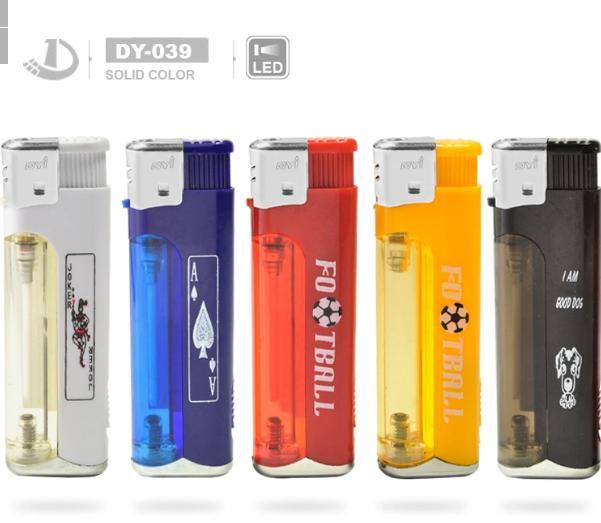 White LED Lamp Soft Flame Electronic Lighter Refillable Cigar Lighter