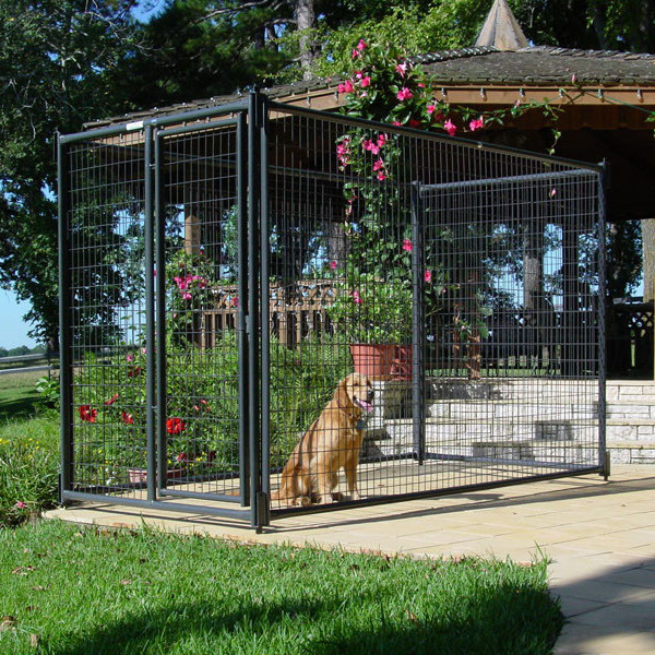 7.5 X 7.5ft Heavy Duty Dog Kennel Chain Link With Roof Cover
