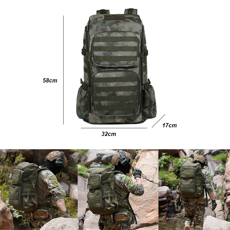 OEM Waterproof Tactical Outdoor Backpack , Unisex Camping Mountaineering Backpack