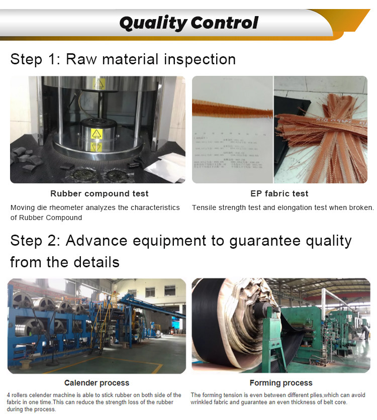 Ep500 Heat Resistant Rubber Conveyor Belt