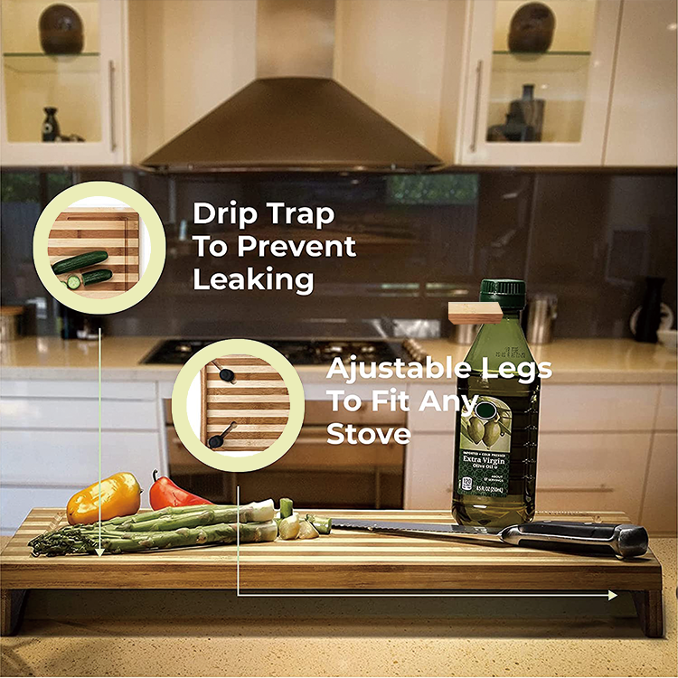 Chopping Blocks for Commercial Buyers Multi-Functional Bamboo Countertop Cutting Board