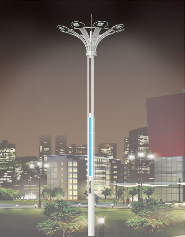 Q235 7m-12m Street Light Pole Foundation Galvanized 60m/s Wind Speed Anti Rust