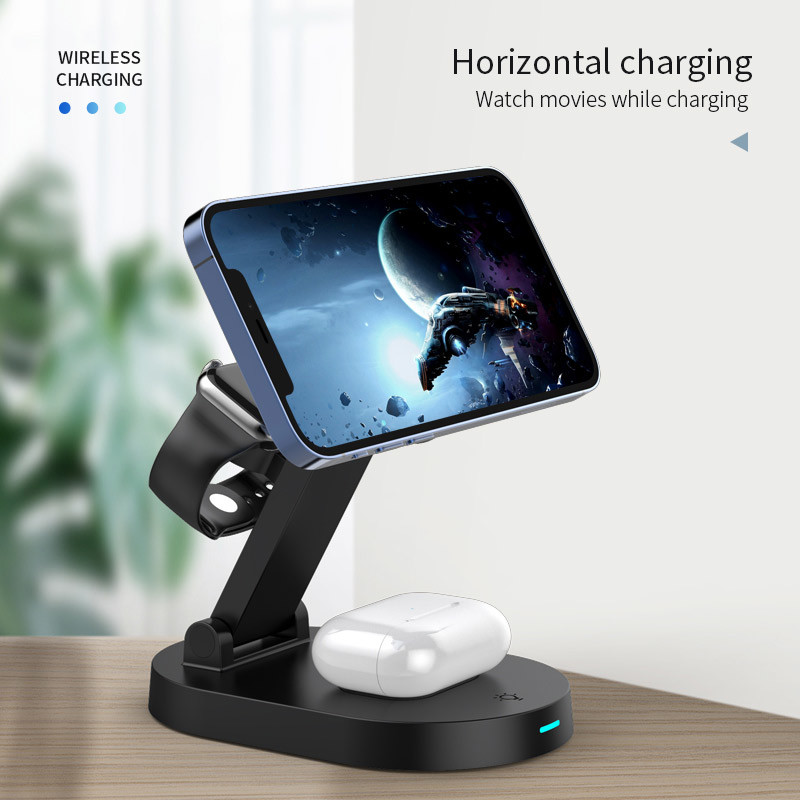 Acrylic Mirror 15W Magnetic Wireless Charger Holder For Iphone 12 13