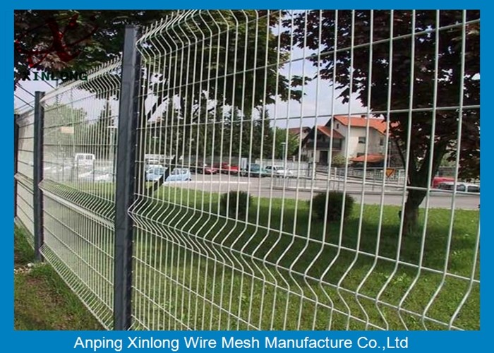 Low Carbon Steel Security Outdoor Galvanized Welded Wire Mesh Panels Dark Green