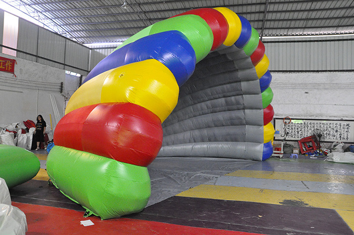 Rainbow Inflatable Tent , Colorful PVC Inflatable Stage Tent For Festival