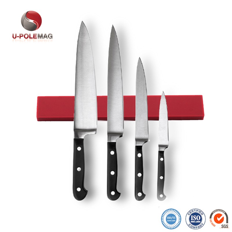 Upgrade Your Kitchen with Our Sustainable Stainless Steel/Rubber Magnetic Knife Holder
