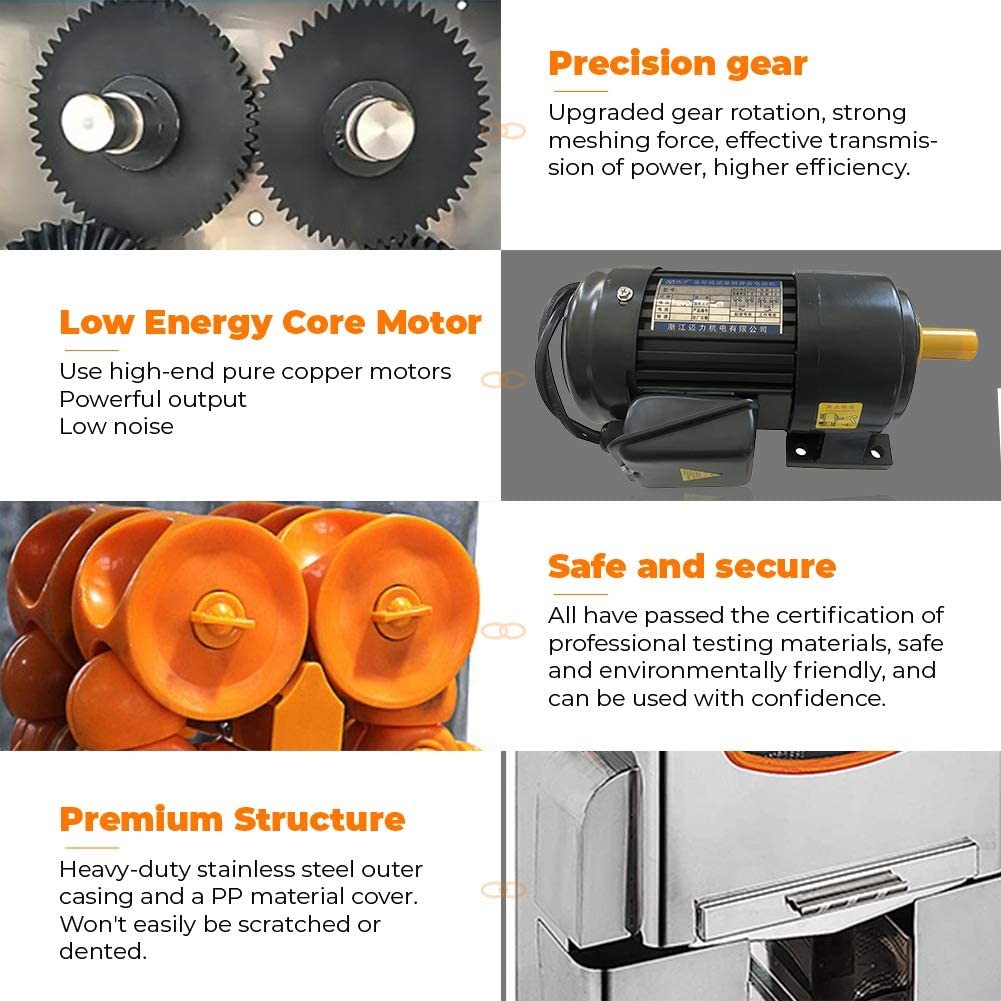 Commercially Applicable Auto Feeding Automatic Juice Extractor Cost Effective Restaurants Food Shops Hotels-New Bearing