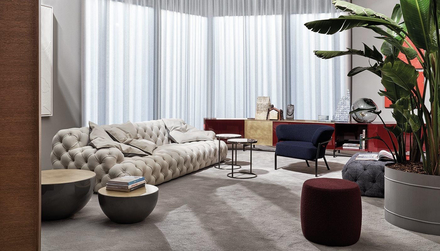 Italian Light Luxury All Pull Ins Leather Art Sofa / American Minimalist Living Room Club Hotel Velvet Sofa