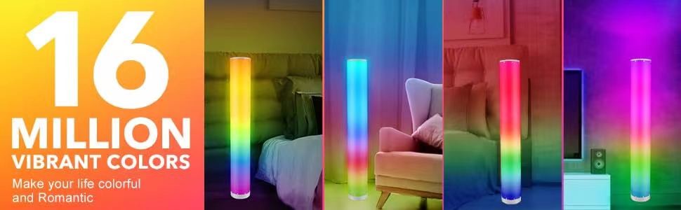 Dimmable Standing RGB Corner Floor Lamp App Control ‎44.5x14x14CM