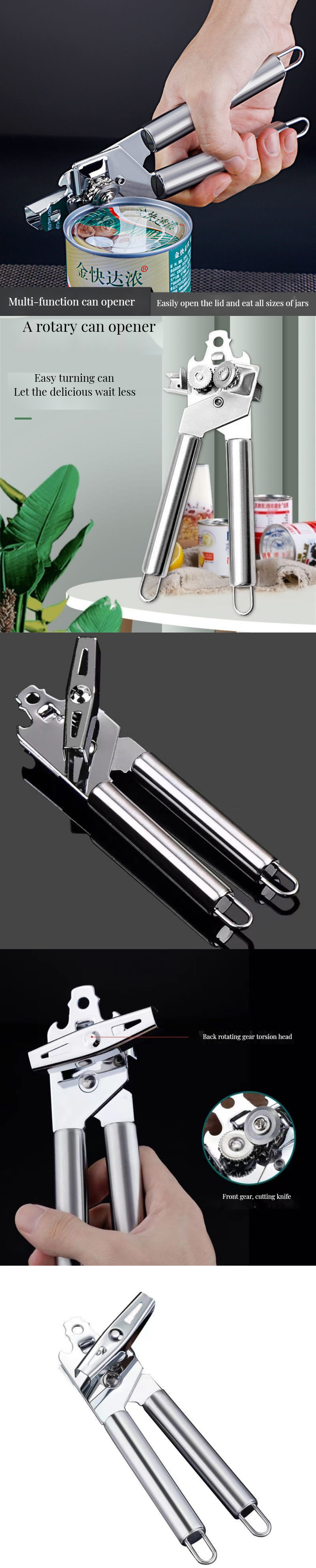 Upgrade Your Cooking Experience 3-in-1 Bottle Opener Can Opener and Corkscrew Knife