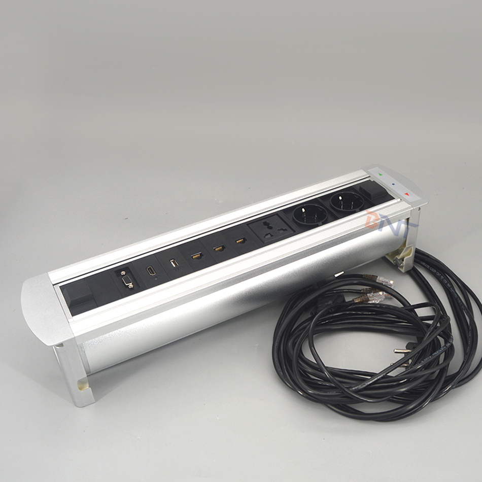 Multimedia electric flip up conference table socket with usb charger