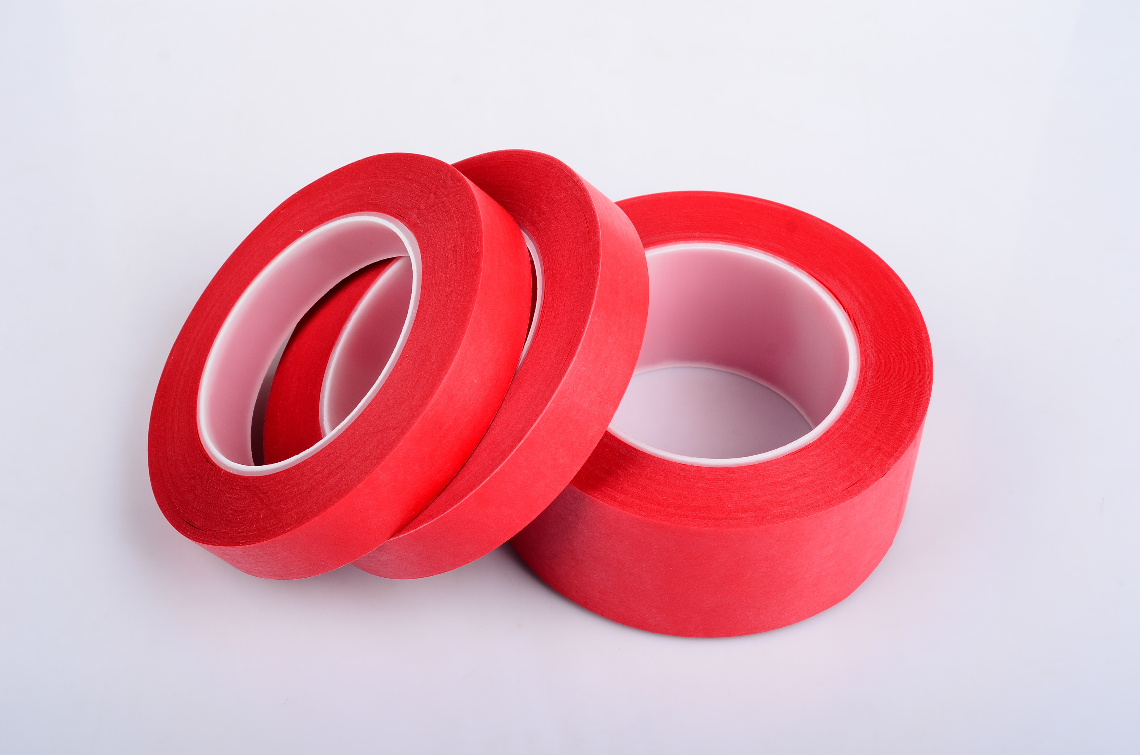 Red Pet Composite Crepe Paper Masking Tape For High Temperature Resistant