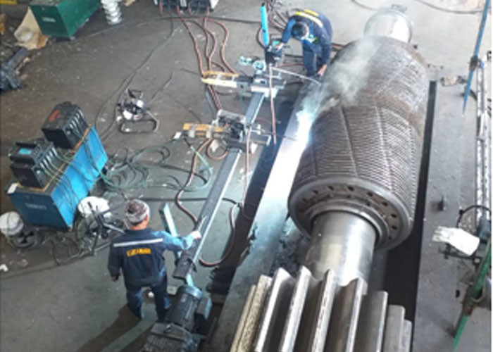 1200mm Sugar Cane Mill Roller Overlay Hardfacing Machine