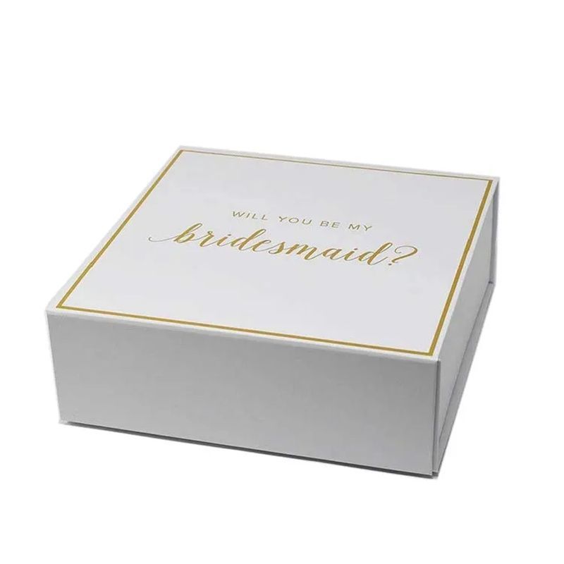 High Quality Hand Made Beautiful Custom Luxury Packaging White Cardboard Magnetic Closure Gift Perfume Cosmetic Box for Bridesmaid Mother&prime;s Day Valentine&prime;s Day