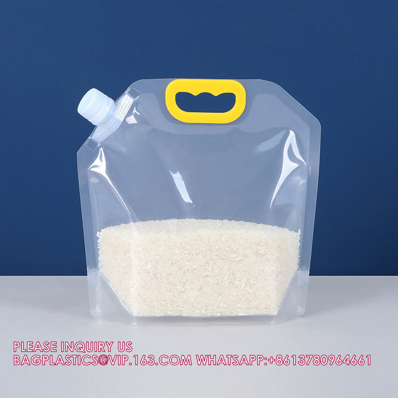 Beer Spout Pouch With Handle Grain Storage Bag With Spout Large Capacity Liquid Doypack With Spout Bag
