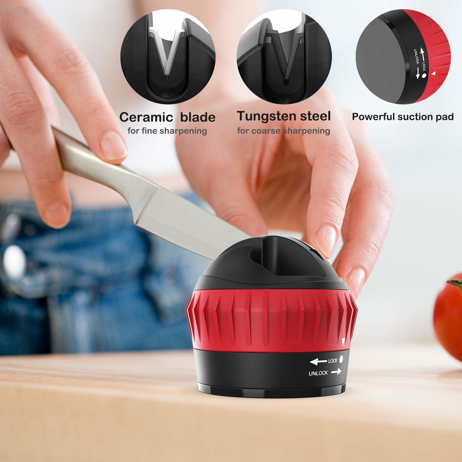Kitchen Small Knife Sharpener High Strength 52.6 G Weight