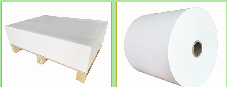 30gr 40gr 50gr White Color MG Natural Paper Roll For Hamburger Package 