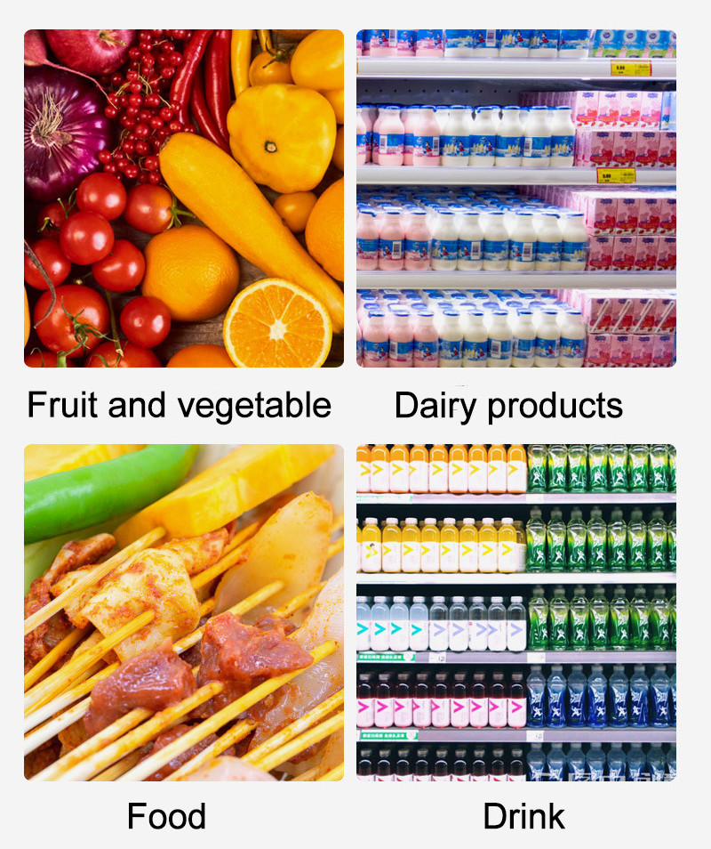 Convenience Store Open Showcase Chiller Supermarket Refrigerator For Cold Drink