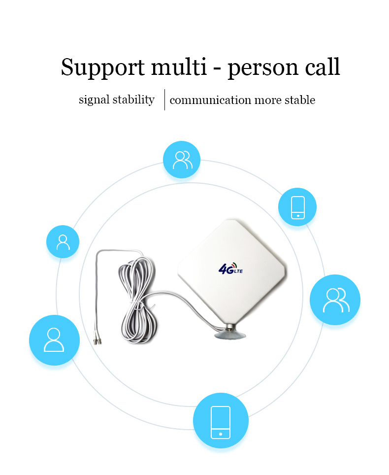 High Gain 600-2700mhz 4G LTE TS9 Connector Antenna for Wifi Panel Size 50mm*70mm*12mm