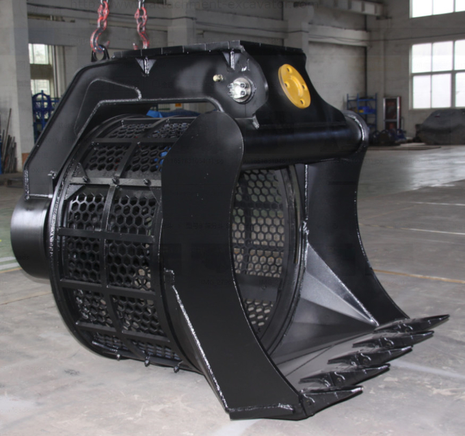 Excavator Rotating Screening Bucket 33t Rotating Skeleton Bucket
