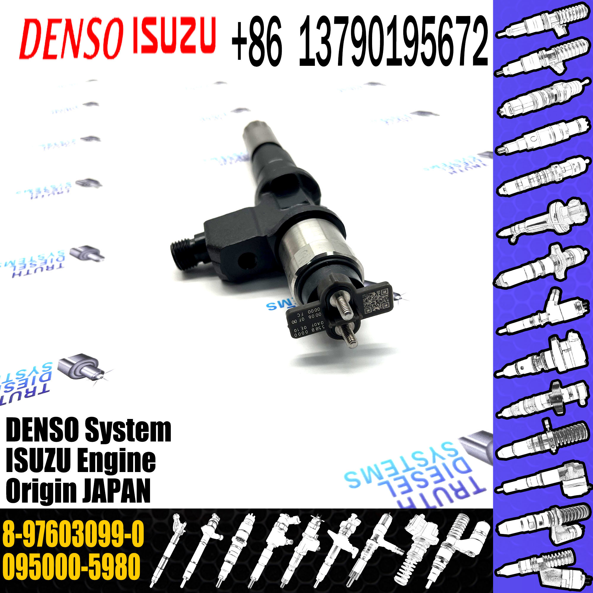 GAMEN Hot Sale Diesel fuel Fuel Injector 095000-5982 095000-5980 8-97603099-0 For 4HK1 6HK1