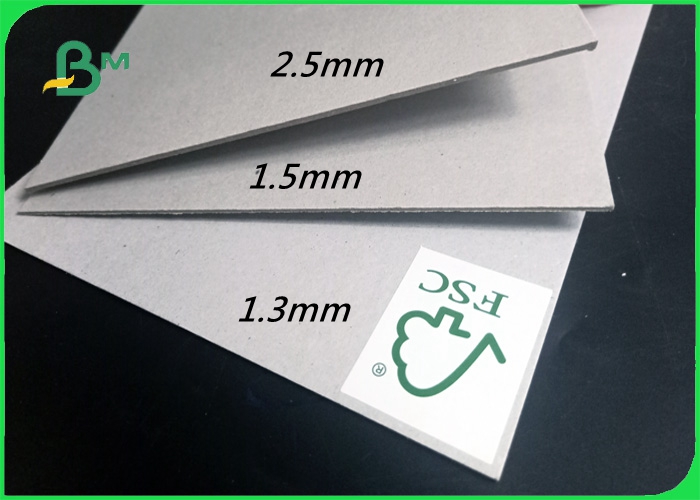 FSC support quality stability 1.3 - 2.5mm Grey Booking Binding Board for packing