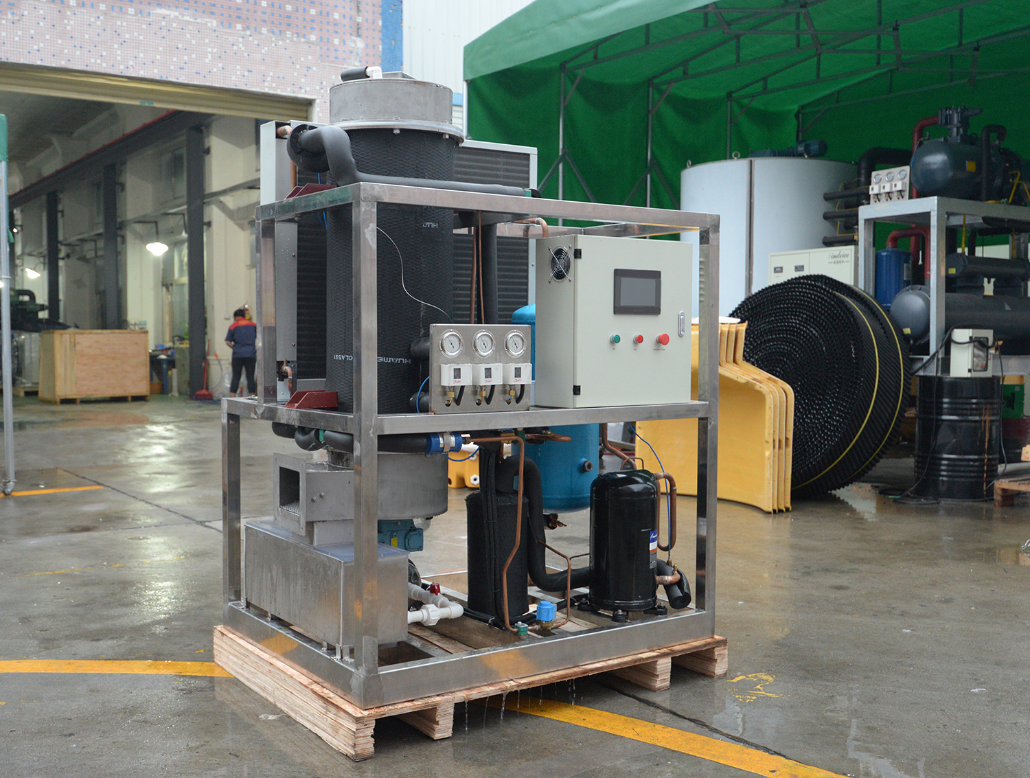 Ice Machine 2 Ton 1 Ton Block Making Industrial Commercial Ice Maker for Business Sale Philippines 1320x1000x1660 mm