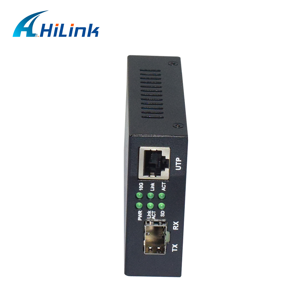 10G Media Converter 1 SFP+ Port and 1 RJ45 Port 100/1000Base-T 2.5/5/10GBase-T Auto
