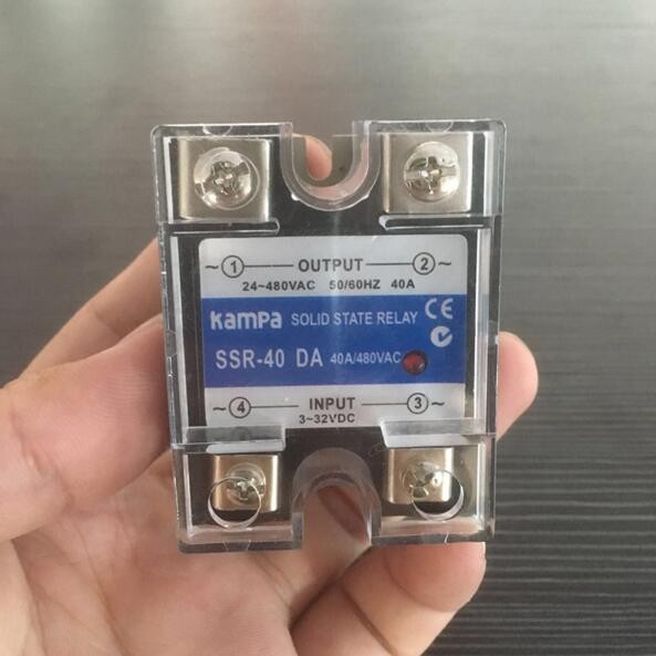 Solid State Relay SSR-40DA 40A DC to AC SSR Relay1P SSR 40A Input 3-32VDC Control Output 24-480VAC