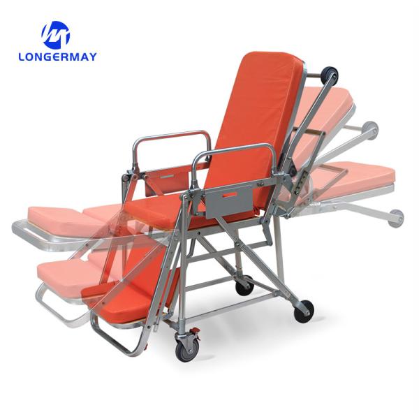 Stainless Steel Medical Chair Adjustable Manual Hospital Patient Transport