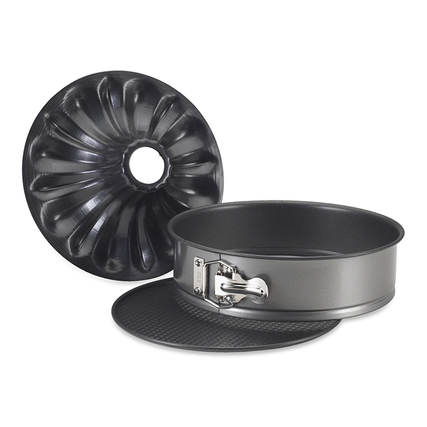 Bundt Fancy Springform Pan with 2 Bottoms, 9 Inch