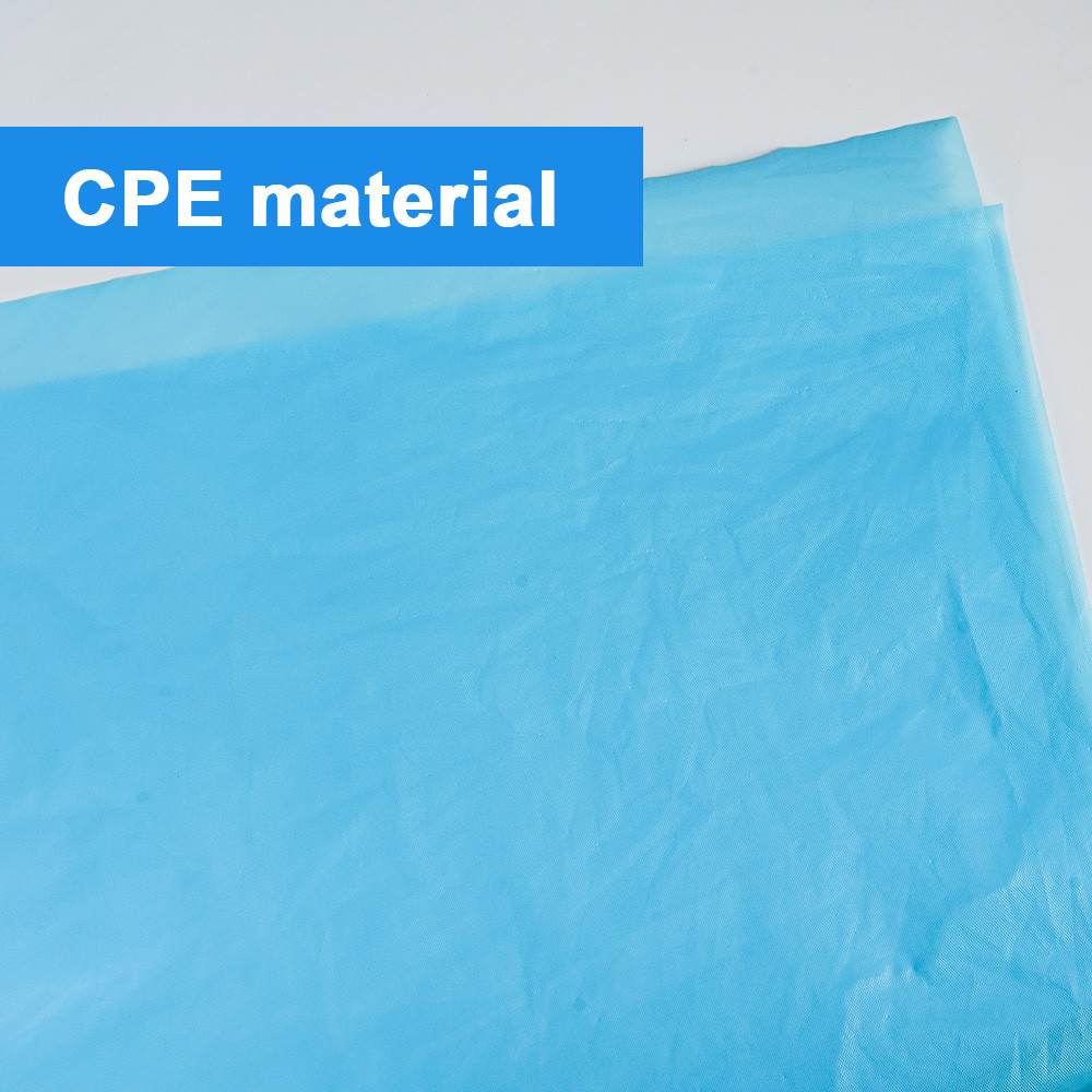 Non Toxic Disposable CPE Waterproof Isolation Gown For Doctor Nurse